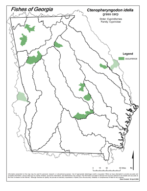 grass carp Region Map