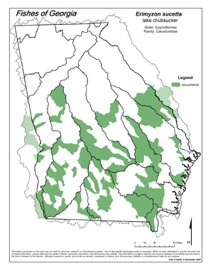lake chubsucker Region Map
