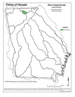 muskellunge Region Map
