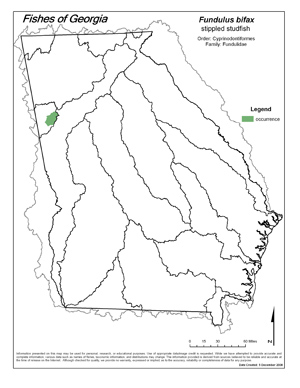 stippled studfish Region Map