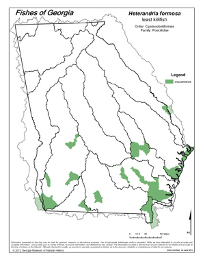 least killifish Region Map