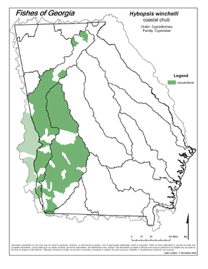 coastal chub Region Map