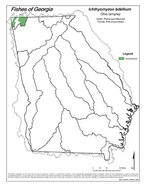 Ohio lamprey Region Map