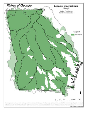 bluegill Region Map