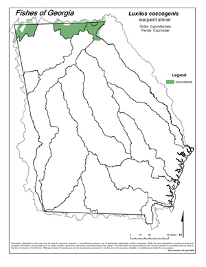 warpaint shiner Region Map