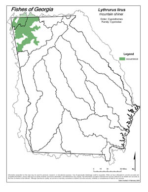 mountain shiner Region Map