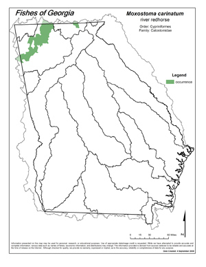 river redhorse Region Map