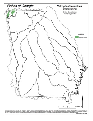emerald shiner Region Map