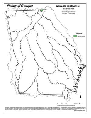 silver shiner Region Map