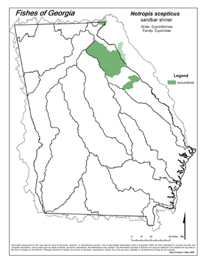 sandbar shiner Region Map
