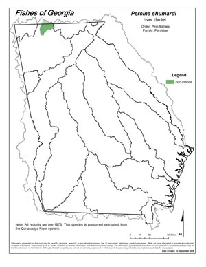 river darter Region Map
