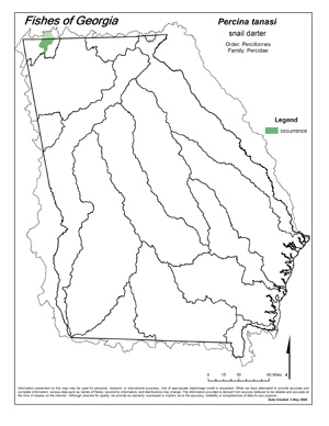 snail darter Region Map