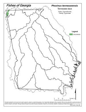 Tennessee dace Region Map