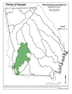 Apalachee shiner Region Map