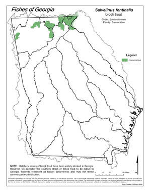 brook trout Region Map